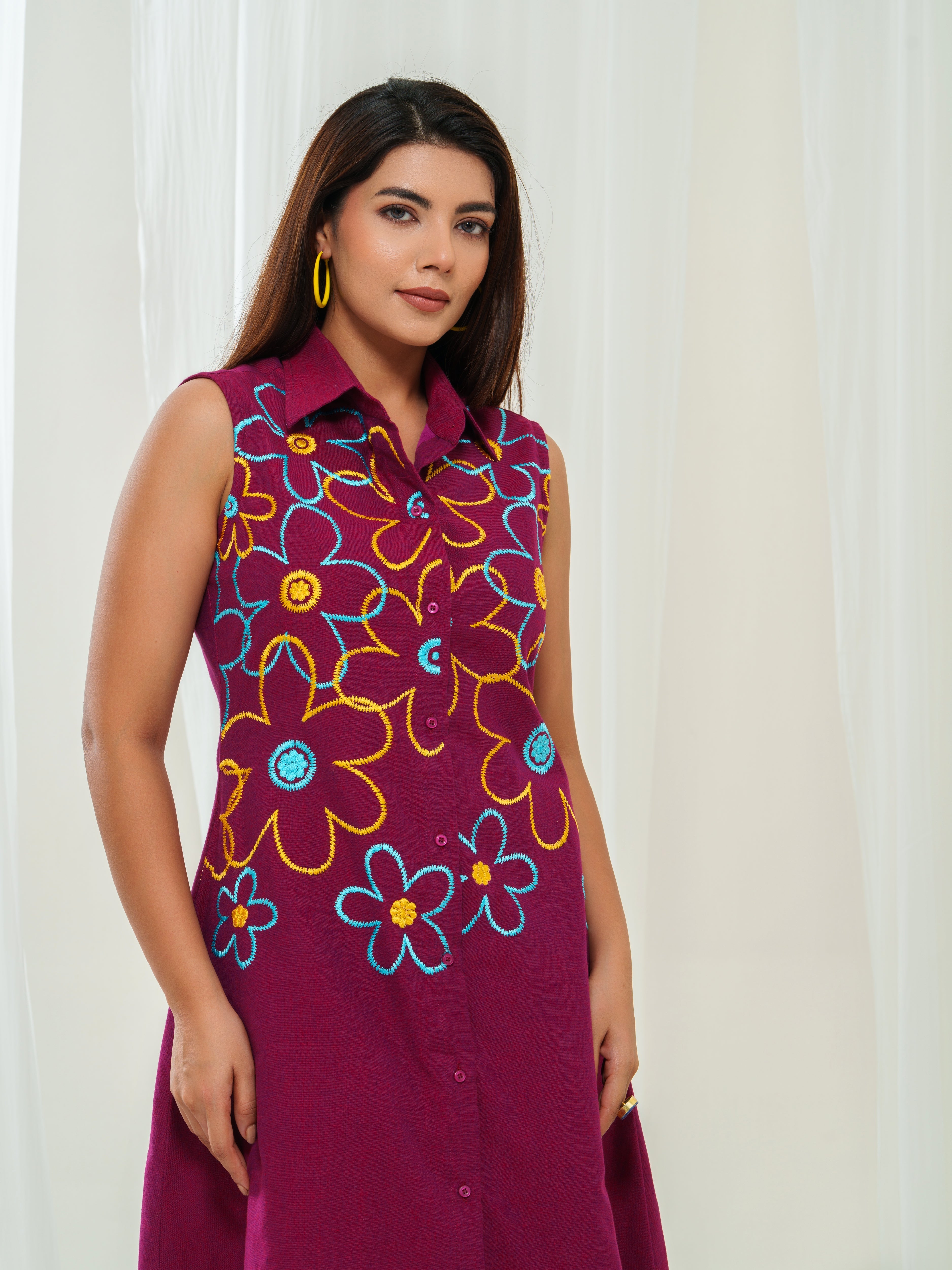 Playful threads shirt dress